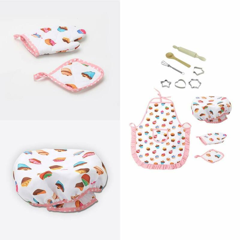 11-Piece Kids Cooking Playset with Apron and Tools